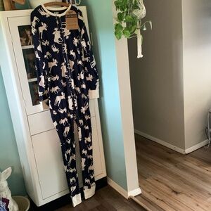 Lazy One Navy and White Men's Pajama Pants